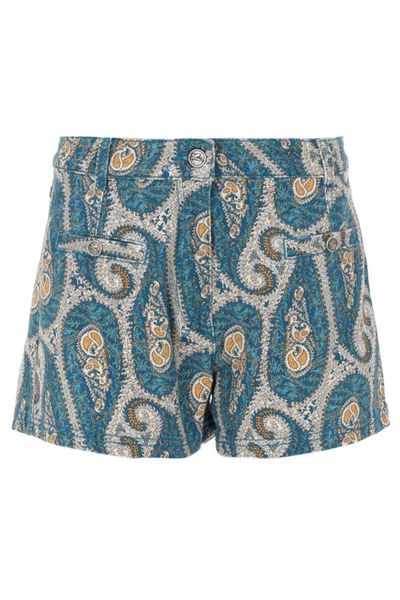 Etro Paisley High-Rise Shorts