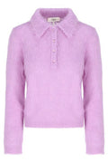Chloé Collared Long-Sleeve Knitted Polo Top