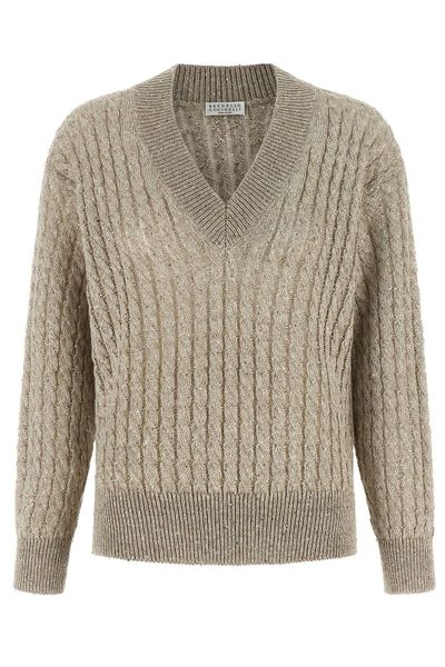 Brunello Cucinelli V-Neck Long Sleeved Jumper