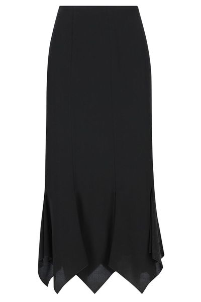 Valentino Pleat Detailed Asymmetric-Hem Skirt