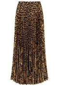 Etro Pleated Animal-Print Skirt