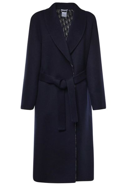 Dior Belted Shawl-Collar Coat