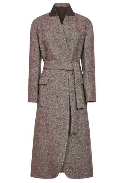 Brunello Cucinelli Long Sleeved Belted Coat