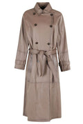 Emporio Armani Double-Breasted Leather Trench Coat