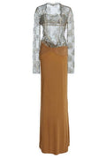 Christopher Esber Sèpienne Lace Belted Jersey Gown
