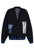 Off-White V-Neck Button-Up Cardigan