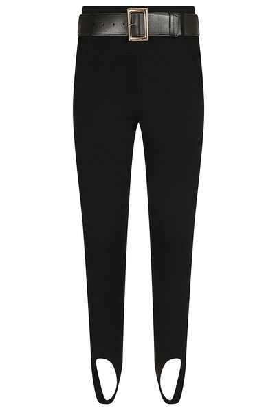Self-Portrait Stirrup Belted Knit Pants