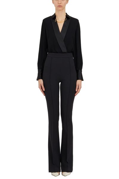 Elisabetta Franchi Logo-Chain Flared Crepe Jumpsuit