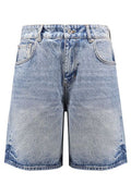 Represent Logo Denim Shorts