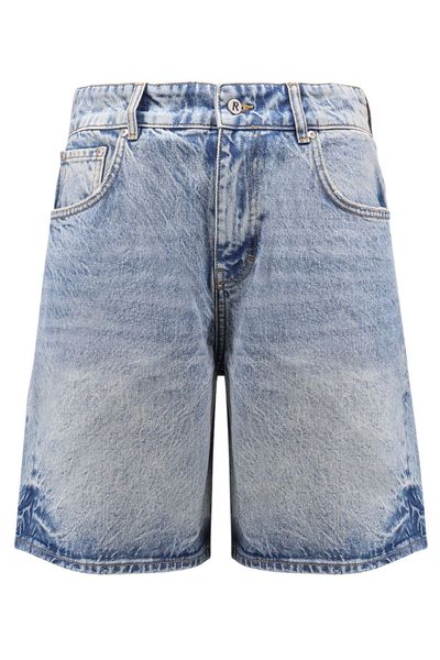 Represent Logo Denim Shorts