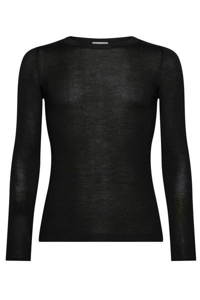 Brunello Cucinelli Sheer Long-Sleeve Knitted Sweater