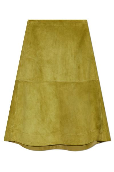 Bottega Veneta Leather Midi Skirt