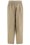 Prada Triangle-Logo Plaque Wide-Leg Pants
