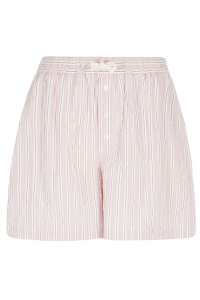 Roberto Collina Crinkled Striped Shorts