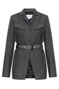 Off-White Belted Single-Breasted Blazer