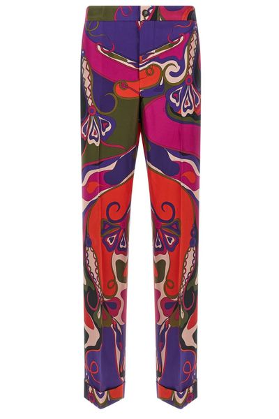 PUCCI Abstract-Printed Straight-Leg Trousers