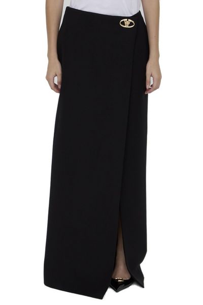 Valentino Logo Plaque Maxi Pencil Skirt