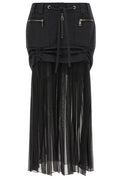 Dolce & Gabbana Twill Chiffon Midi Skirt