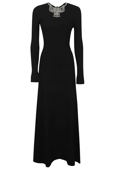 Paco Rabanne Open-Back Embellished Long Dress