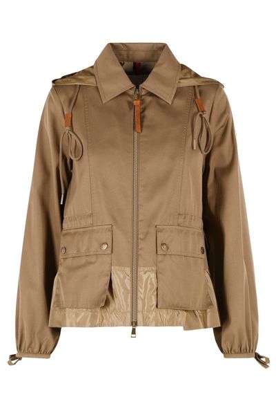 Moncler Adenium Logo Patch Hooded Coat