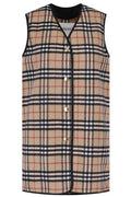 Burberry Checked Sleeveless Jacket