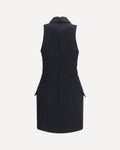 Balmain Grain De Poudre Belted Mini Dress
