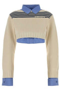 Balenciaga Layered Cropped Long-Sleeve Shirt