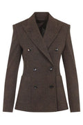 Max Mara Double-Breasted Checked Blazer