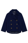 Balenciaga Collared Button-Up Peacoat