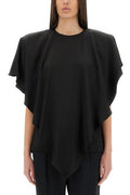 Stella McCartney Asymmetric Layered Lightweight Satin Blouse