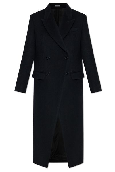 Alexander McQueen Double-Breasted Felt Coat