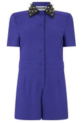 Moschino Studded Collar Short Jumpsuit