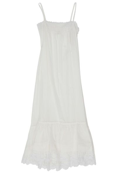 Saint Laurent Embroidered Sleeveless Poplin Dress