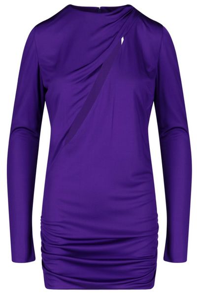 Versace Slash Cut-Out Long Sleeved Mini Dress