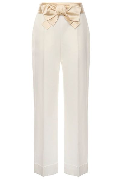 Valentino Bow Detailed Pleated Trousers