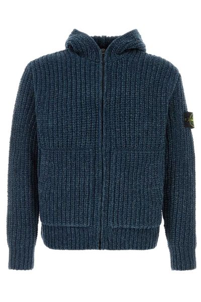Stone Island Hooded Zip-Up Cardigan
