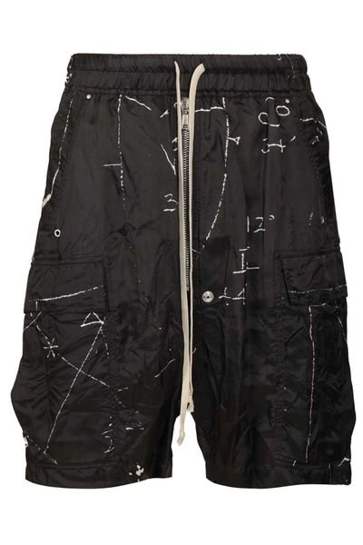 Rick Owens Cargobela Printed Cargo Shorts