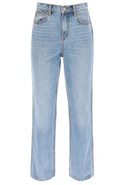 Tory Burch High-Rise Straight-Leg Jeans