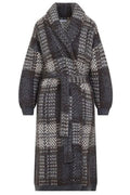 Brunello Cucinelli Checked Tie-Waisted Coat