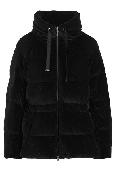 Herno Embellished High-Neck Down Jacket