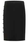 Versace Button-Detailed Midi Skirt