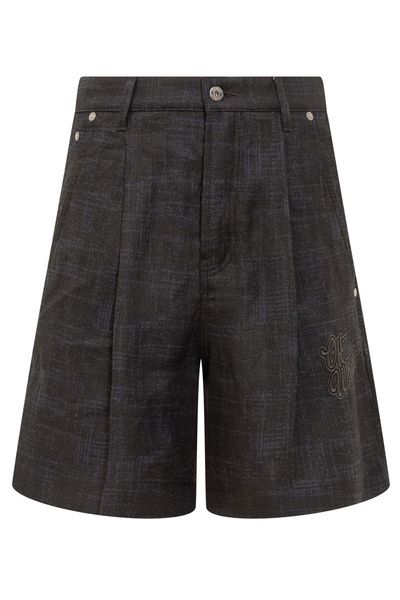 Off-White High-Rise Wide-Leg Shorts