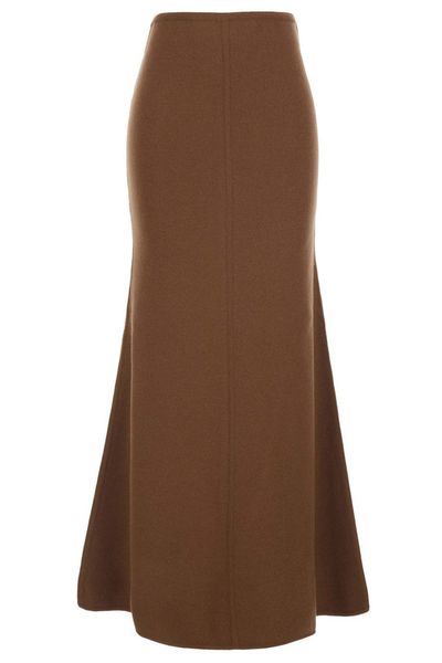 Max Mara Piuma Ribbed Knitted Midi Skirt