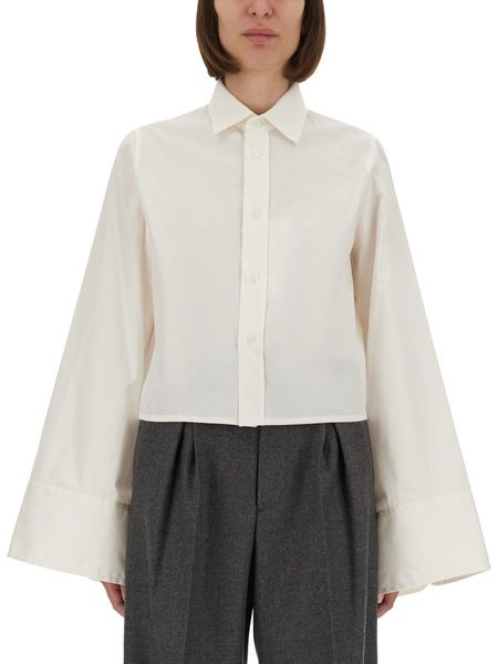 MM6 Maison Margiela Bell-Sleeved Cropped Shirt