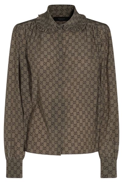 Gucci Printed Crêpe De Chine Shirt