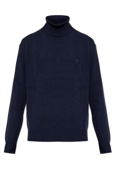 AMI Long Sleeved Turtleneck Knitted Jumper