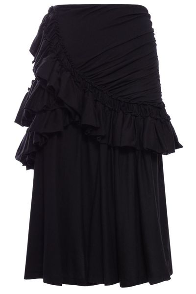 Dries Van Noten Ruffled Midi Skirt