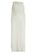 Andrea Adamo Low Rise Draped Maxi Skirt