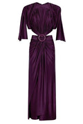 Rabanne Ring-Detailed Ruched Maxi Dress