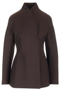 Fendi High-Neck Wrapped Tailored Jacket